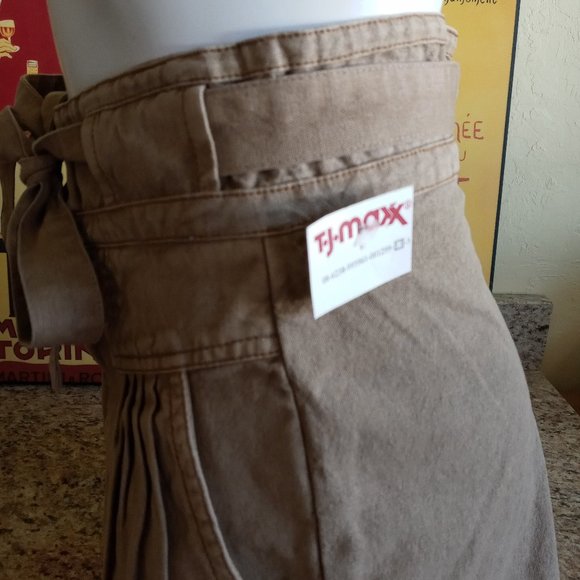 NWT FP One Free People One Penny High-Rise Shorts with Tie Belt and Pockets - Picture 3 of 16